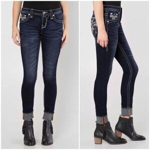 Rock Revival Claret Mid-Rise Skinny Stretch Jean Size 27